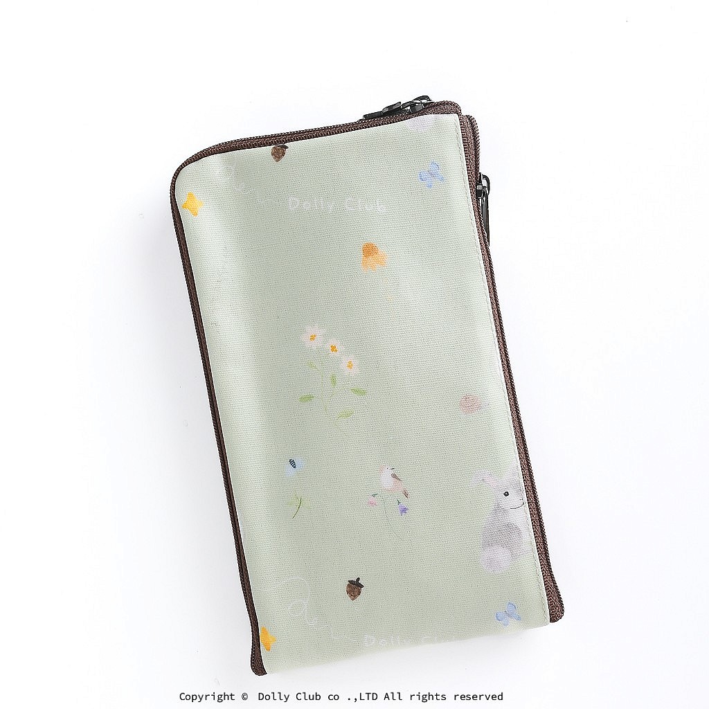 6吋雙拉鍊手機套-B2XL-羊駝草尼馬-B-545-商品背面照